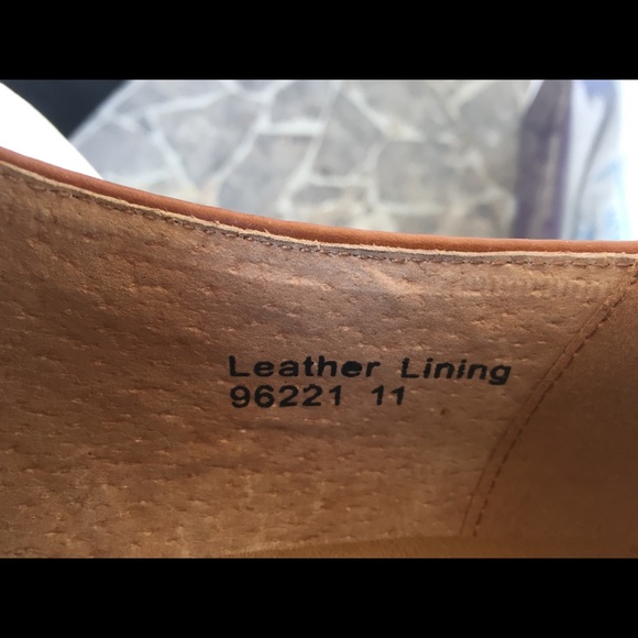 NWT Mens formal slip on leather lining cognac tan dress shoes - Picture 7 of 10